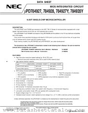 UPD784928YGC-XXX-8EU datasheet pdf NEC