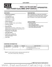 UPG2022T5G-E1-A datasheet pdf NEC