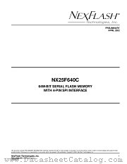 NX25F640C-3T datasheet pdf NexFlash