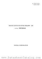 NSPY800AS datasheet pdf NICHIA CORPORATION