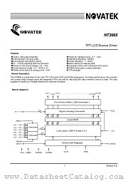 NT3965 datasheet pdf Novatek