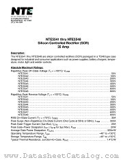 NTE5543 datasheet pdf NTE Electronics