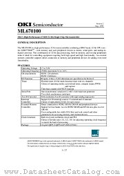 ML670100 datasheet pdf OKI electronic components