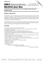 ML9040-AXXGA datasheet pdf OKI electronic components