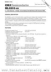ML9203-XXGA datasheet pdf OKI electronic components