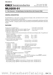 ML9205-01GA datasheet pdf OKI electronic components