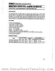 MSC23136C-80DS10 datasheet pdf OKI electronic components