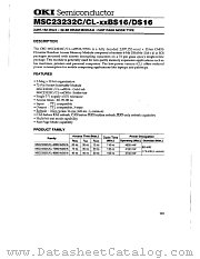 MSC23232CL-80BS16 datasheet pdf OKI electronic components