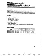 MSC23832A-70BS16 datasheet pdf OKI electronic components