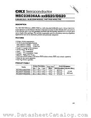 MSC23836AA-70BS20 datasheet pdf OKI electronic components