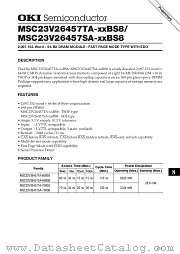 MSC23V26457SA60BS8 datasheet pdf OKI electronic components