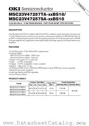 MSC23V47257SA60BS18 datasheet pdf OKI electronic components