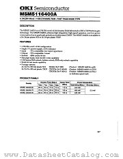 MSM5116400A-60SJ datasheet pdf OKI electronic components