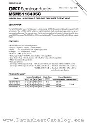 MSM5116405C-70TS-K datasheet pdf OKI electronic components