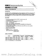 MSM5117100-60JS datasheet pdf OKI electronic components
