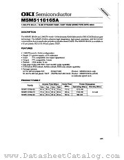 MSM5118165A-80JS datasheet pdf OKI electronic components