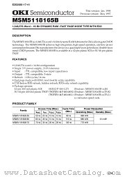 MSM5118165B-60JS datasheet pdf OKI electronic components