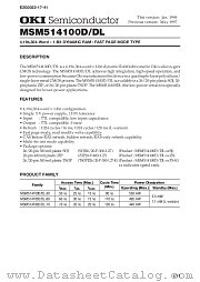MSM514100D-70TS-K datasheet pdf OKI electronic components