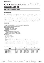 MSM514252A-80ZS datasheet pdf OKI electronic components