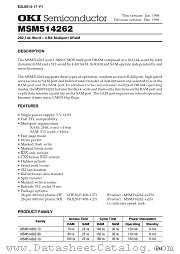 MSM514262-70JS datasheet pdf OKI electronic components
