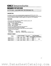 MSM51V16100-70JS datasheet pdf OKI electronic components