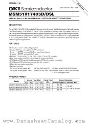 MSM51V17405D-60TS-K datasheet pdf OKI electronic components