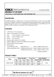 MSM51V18160F-60JS datasheet pdf OKI electronic components