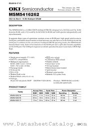 MSM5416262-50GS-K datasheet pdf OKI electronic components