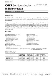MSM5416272-50GS-K datasheet pdf OKI electronic components