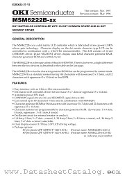MSM6222B-XXGS-BL datasheet pdf OKI electronic components
