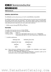 MSM6690RS datasheet pdf OKI electronic components