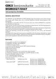 MSM6927RS datasheet pdf OKI electronic components