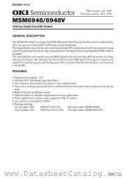MSM6948RS datasheet pdf OKI electronic components