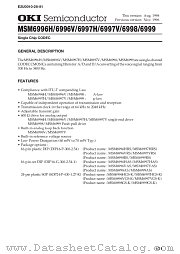 MSM6996HGS-K datasheet pdf OKI electronic components