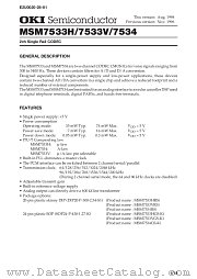 MSM7533HGS-K datasheet pdf OKI electronic components
