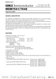 MSM7542TS-K datasheet pdf OKI electronic components