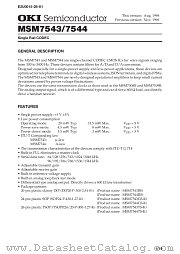 MSM7543RS datasheet pdf OKI electronic components