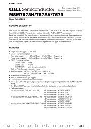 MSM7578HGS-K datasheet pdf OKI electronic components