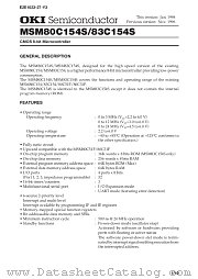 MSM80C154SJS datasheet pdf OKI electronic components