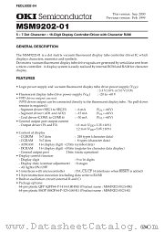 MSM9202-01GS-BK datasheet pdf OKI electronic components
