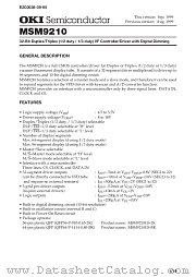 MSM9210GS-BK datasheet pdf OKI electronic components