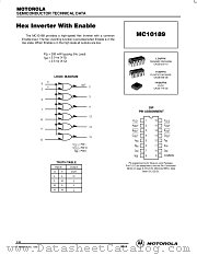 MC10189L datasheet pdf ON Semiconductor