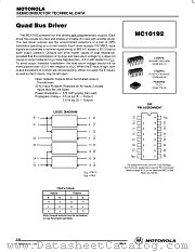 MC10192P datasheet pdf ON Semiconductor
