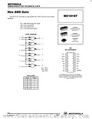MC10197L datasheet pdf ON Semiconductor