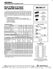 MC10H117ML1 datasheet pdf ON Semiconductor