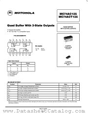 MC74AC125DTEL datasheet pdf ON Semiconductor