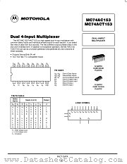 MC74AC153ML2 datasheet pdf ON Semiconductor