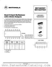 MC74ACT257M datasheet pdf ON Semiconductor