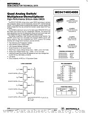 MC74HC4066DTEL datasheet pdf ON Semiconductor