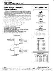 MC74VHC139DTEL datasheet pdf ON Semiconductor